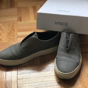 Vince Denim Slip-On Sneakers